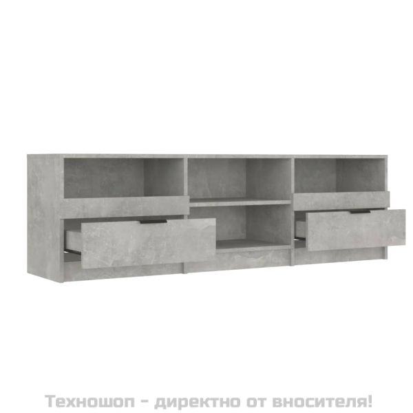 ТВ шкаф, бетонно сив, 150x33,5x45 см, инженерно дърво