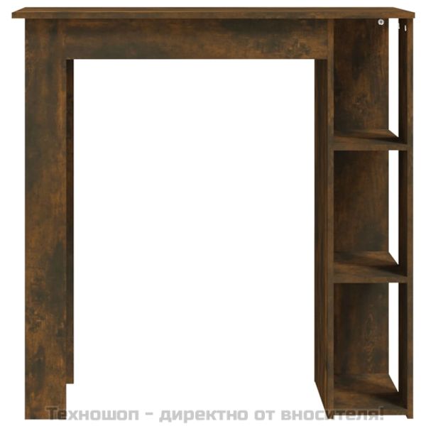 Бар маса с рафт, сонома дъб, 102x50x103,5 см, инженерно дърво