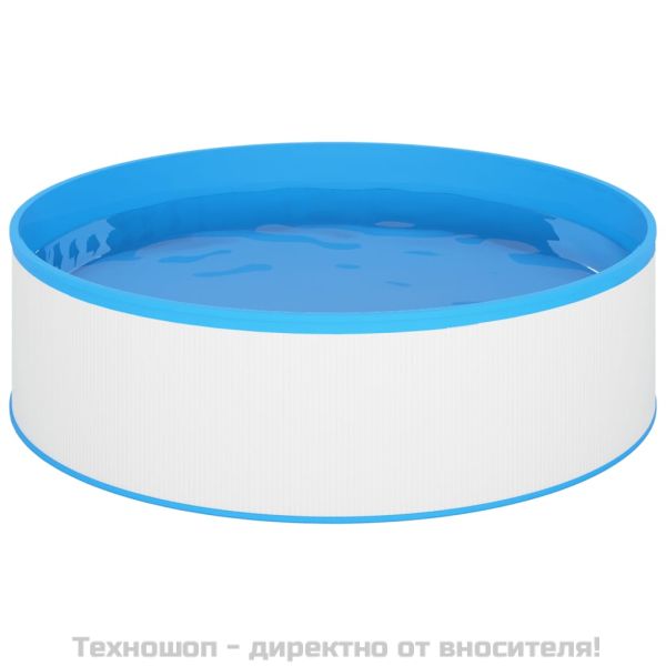 Басейн с линер, 350x90 см, бял