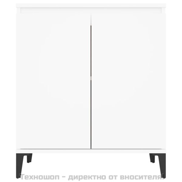 Сайдборд, бял, 60x35x70 см, инженерно дърво