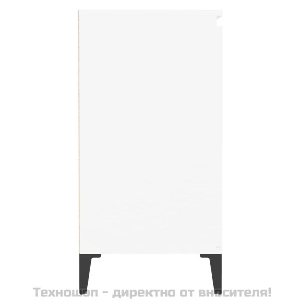 Сайдборд, бял, 60x35x70 см, инженерно дърво