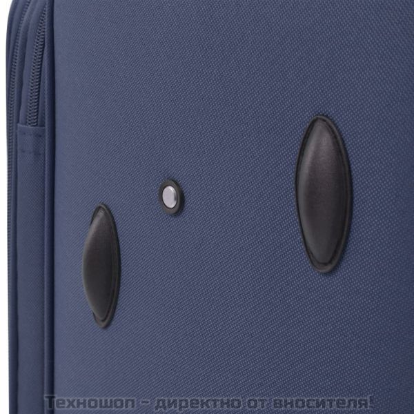 Комплект от 3 броя меки куфари на колелца, тъмносин