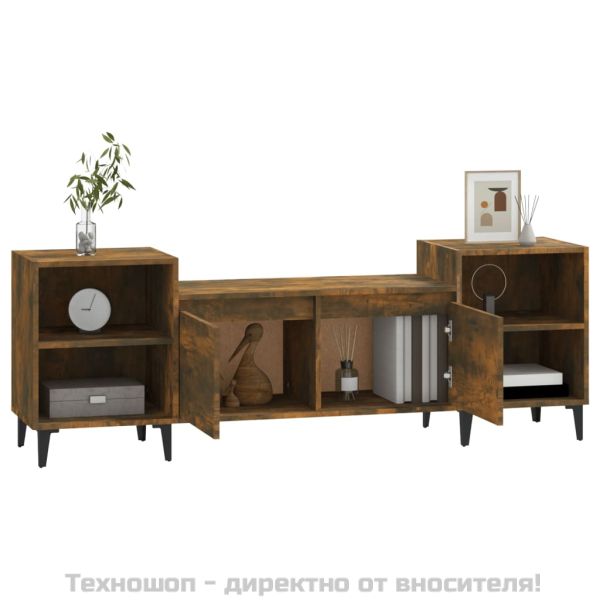 ТB шкаф, опушен дъб, 160x35x55 см, инженерно дърво