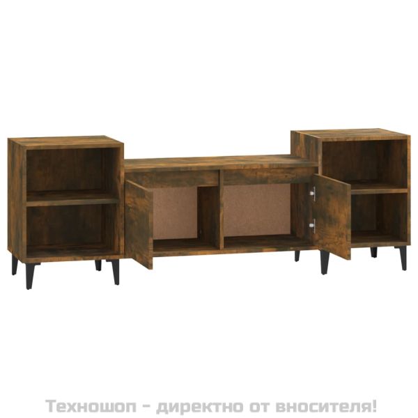 ТB шкаф, опушен дъб, 160x35x55 см, инженерно дърво