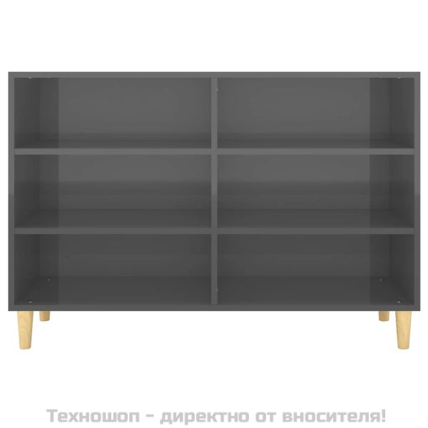 Бюфет, сив гланц, 103,5x35x70 см, инженерно дърво