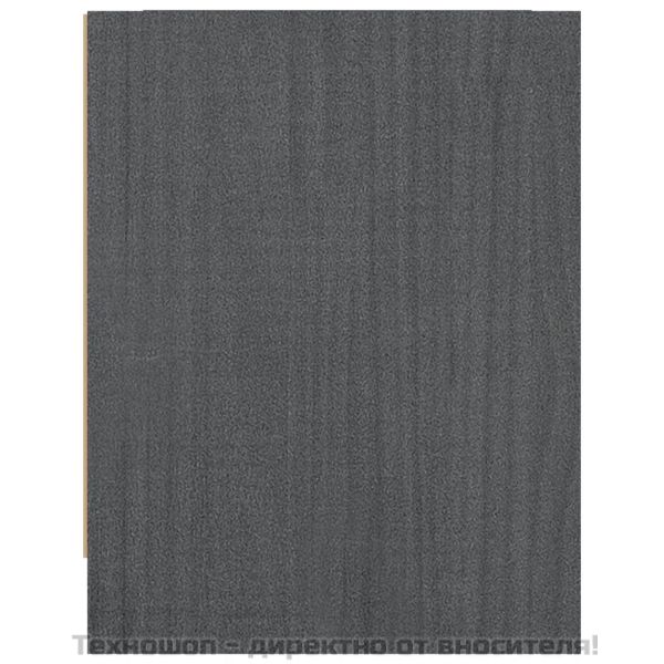 Нощни шкафчета, 2 бр, сиви, 40x30,5x40 см, борово дърво масив
