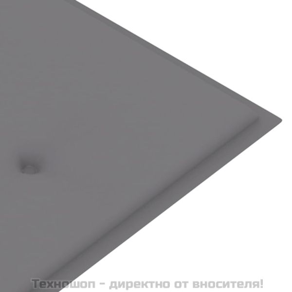 Възглавница за градинска пейка сива 180x50x3 см оксфорд плат