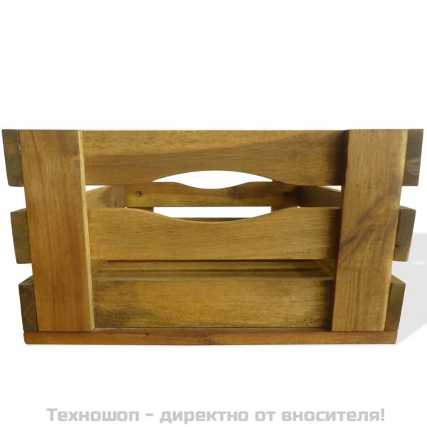 Комплект щайги за ябълки, 2 бр, масивно акациево дърво