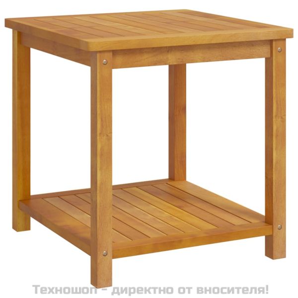 Странична маса, акациево дърво масив, 45x45x45 см