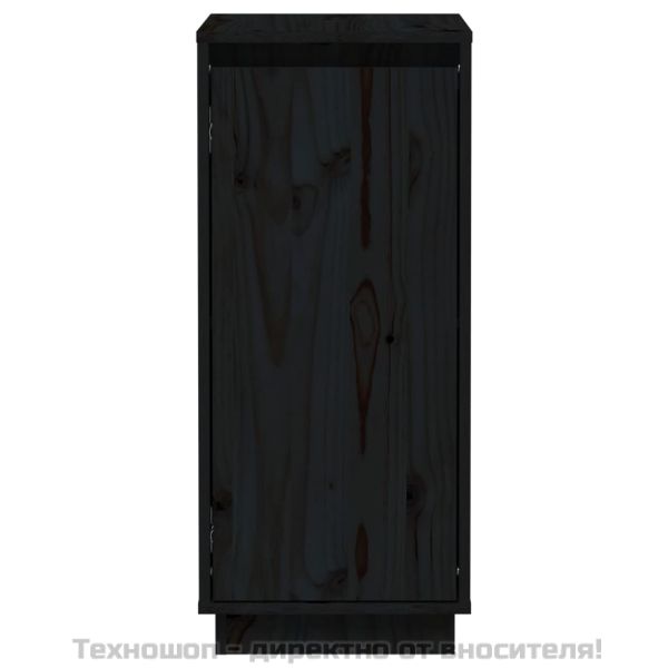 Сайдборди, 2 бр, черни, 31,5x34x75 см, бор масив