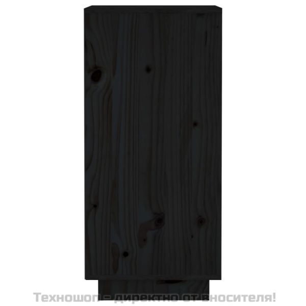 Сайдборди, 2 бр, черни, 31,5x34x75 см, бор масив