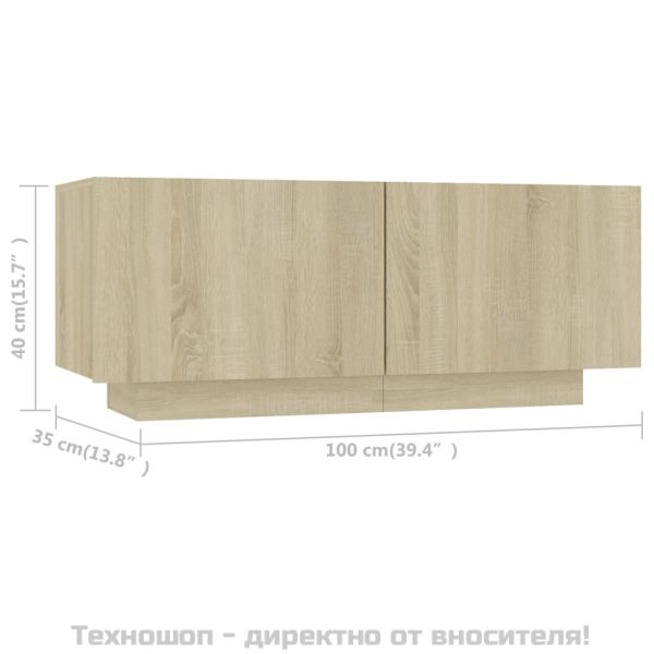 ТB шкаф, дъб сонома, 100x35x40 см, инженерно дърво