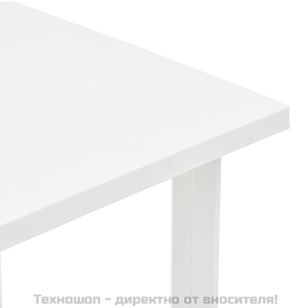 Градинска маса, бяла, 80x75x72 см, пластмаса