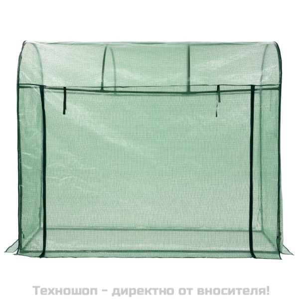 Оранжерия с врата с цип, 200x80x170 см