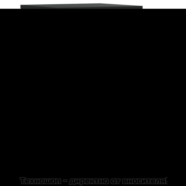 Нощни шкафчета, крака от дървен масив, 2 бр, черни, 40x35x69 см