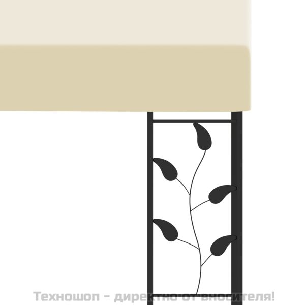 Шатра за стенен монтаж, 3x3x2,5 м, кремава