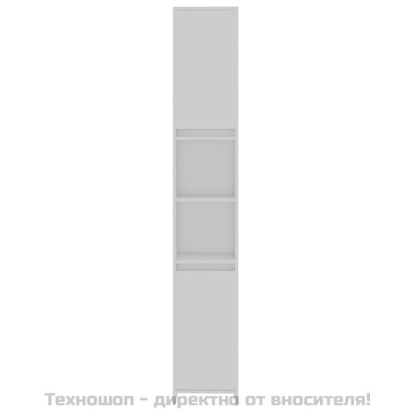 Шкаф за баня, бял, 30x30x183,5 см, ПДЧ