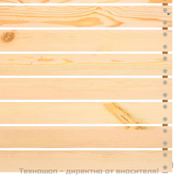 Градински среден диван с възглавници борово дърво масив