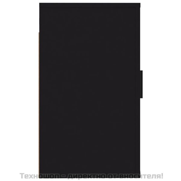 ТВ шкафове със стенен монтаж, 2 бр, черни, 40x34,5x60 см