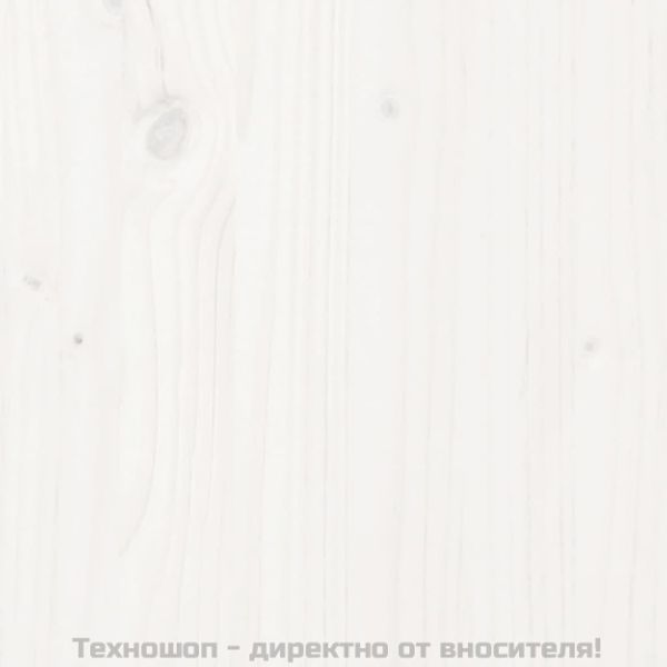 Рамка за легло, бяла, дърво масив, 180x200 cм, Super King