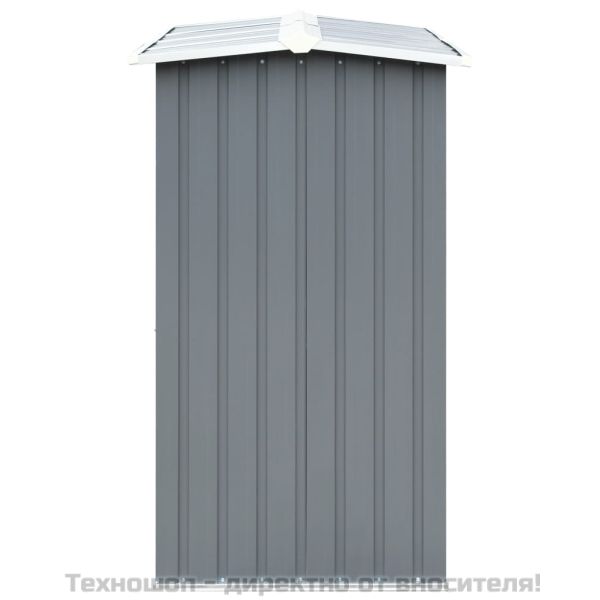 Навес за дърва, поцинкована стомана, 330x92x153 см, сив