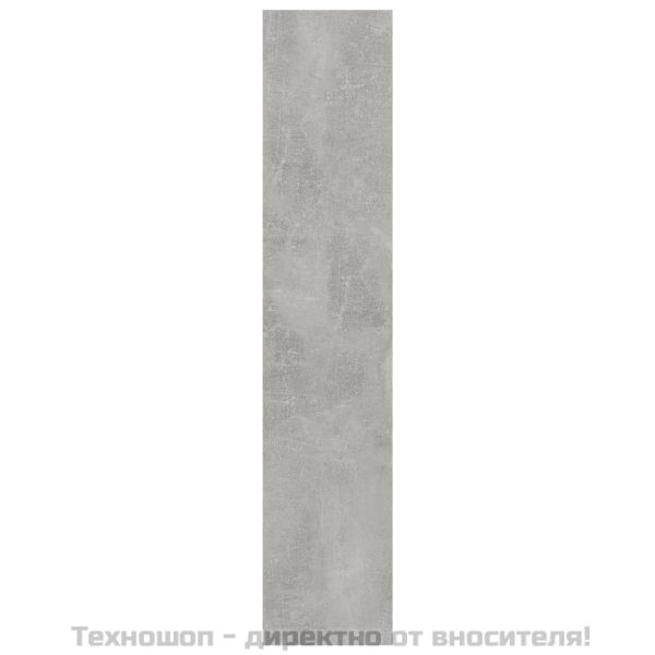 Стенен рафт, бетонно сив, 90x16x78 см, инженерно дърво