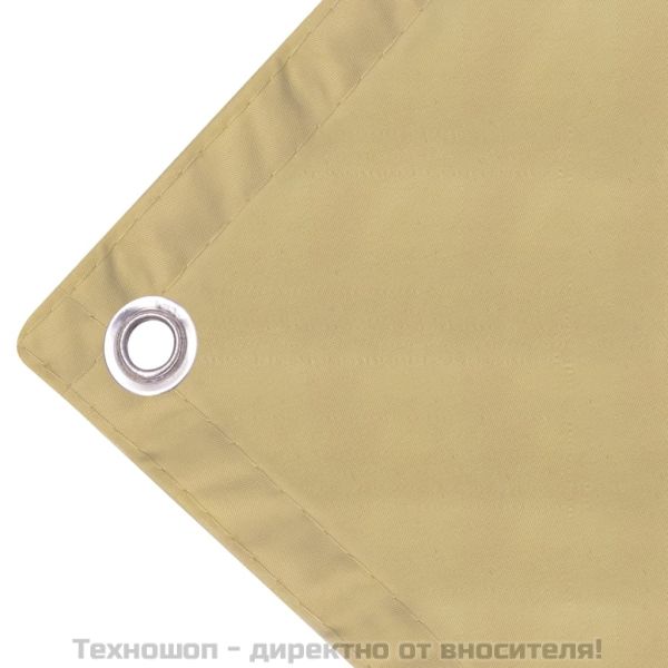 Балконски екран от оксфорд плат, 75x600 см, бежов
