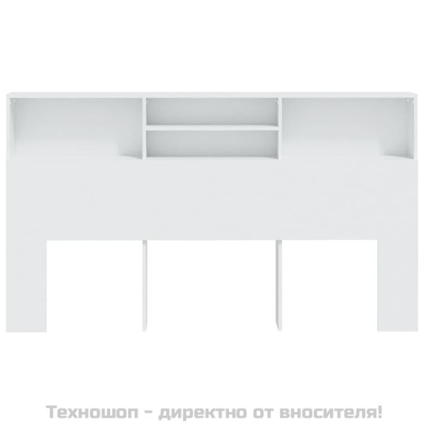 Табла за легло тип шкаф, бяла, 180x19x103,5 см