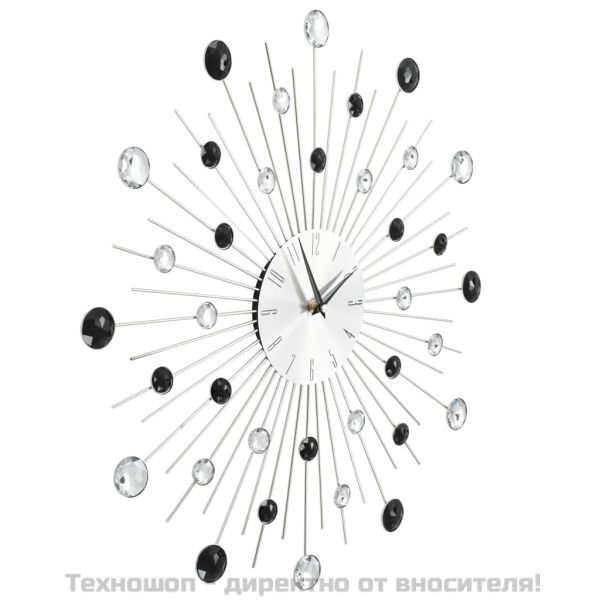 Стенен часовник с кварцов механизъм, модерен дизайн, 50 см