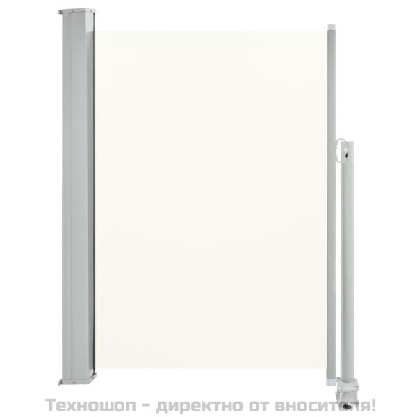 Прибираща се странична тента, 100х300 см, кремава