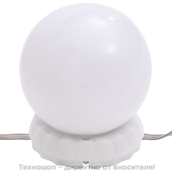 Тоалетка с LED, кафяв дъб, 60x40x140 см