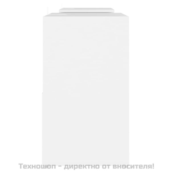 ТВ шкаф, бял, 104x30x52 см, инженерно дърво