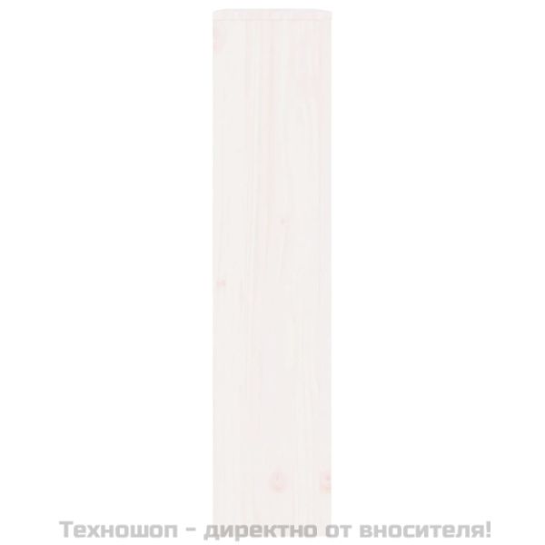 Параван за радиатор, бял, 79,5x19x84 см, борово дърво масив