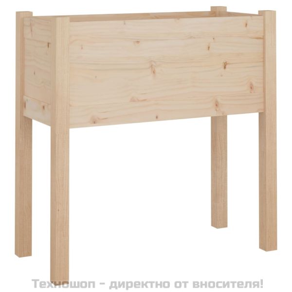 Градинска кашпи с крака, 2 бр, 70x31x70 см, борово дърво масив