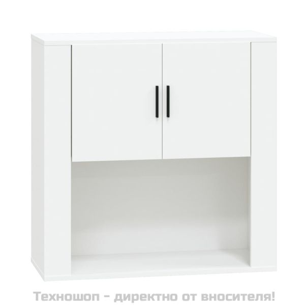 Стенен шкаф, бял, 80x33x80 см, инженерно дърво