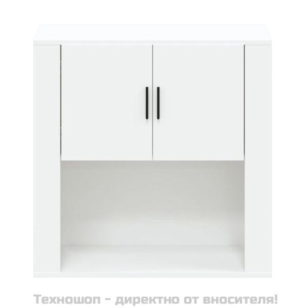 Стенен шкаф, бял, 80x33x80 см, инженерно дърво