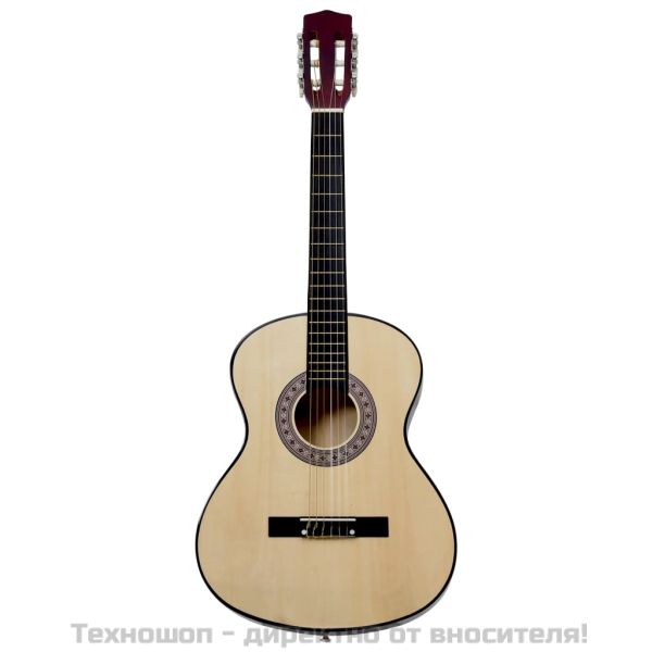 Класическа китара за начинаещи, 4/4, 39", липово дърво
