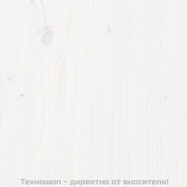 Сайдборд, бял, 111x34x60 см, бор масив