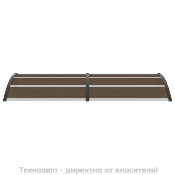 Навес за врата, черен, 240x100 см, PC