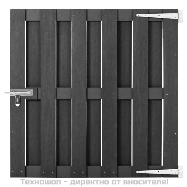 Градинска порта, WPC, 100x100 см, сива