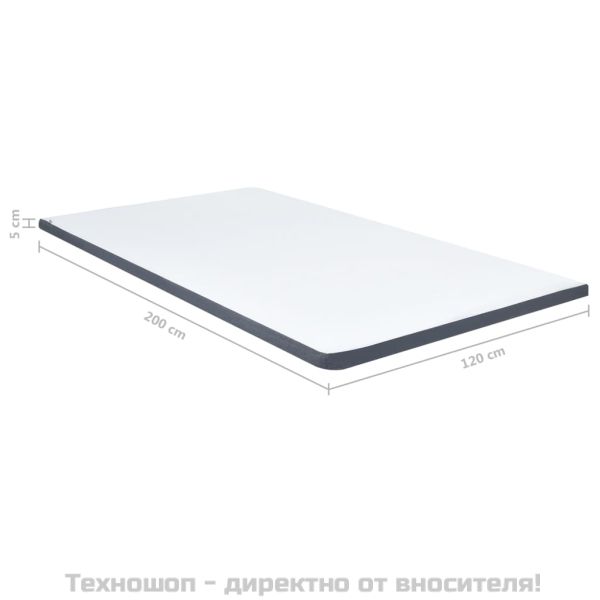 Топ матрак за боксспринг легло 200x120x5 см, със средна мекота