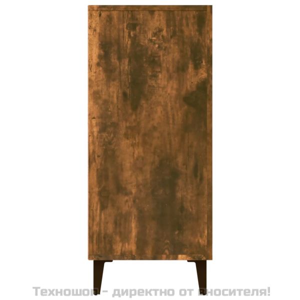 Сайдборд, опушен дъб, 90x34x80 см, инженерно дърво