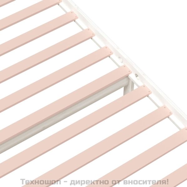 Рамка за легло, бяла, бор масив, 90x190 см, Single