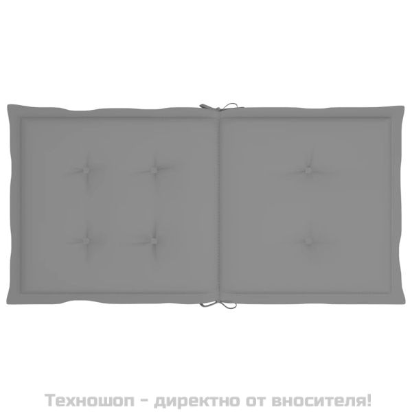 Възглавници за столове 2 бр сиви Оксфорд плат