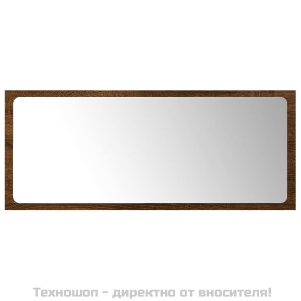 Комплект мебели за баня от 2 части, кафяв дъб, инженерно дърво