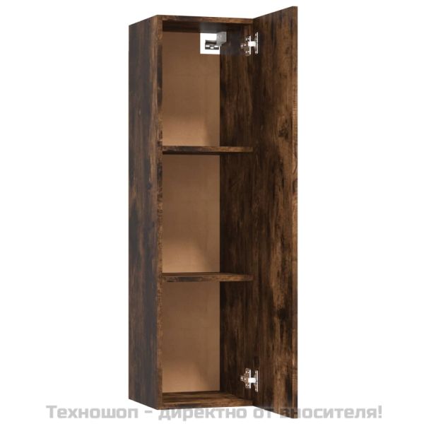 Стенен ТВ шкаф, опушен дъб, 30,5x30x110 см