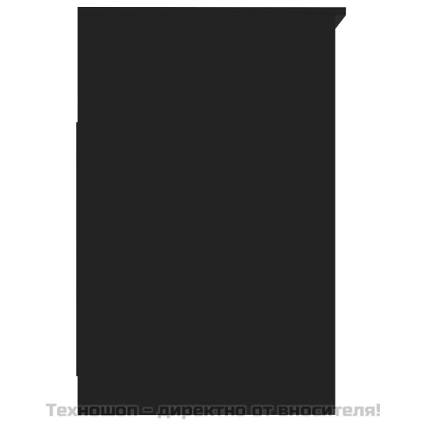 Шкаф с чекмеджета, черен, 40x50x76 см, инженерна дървесина