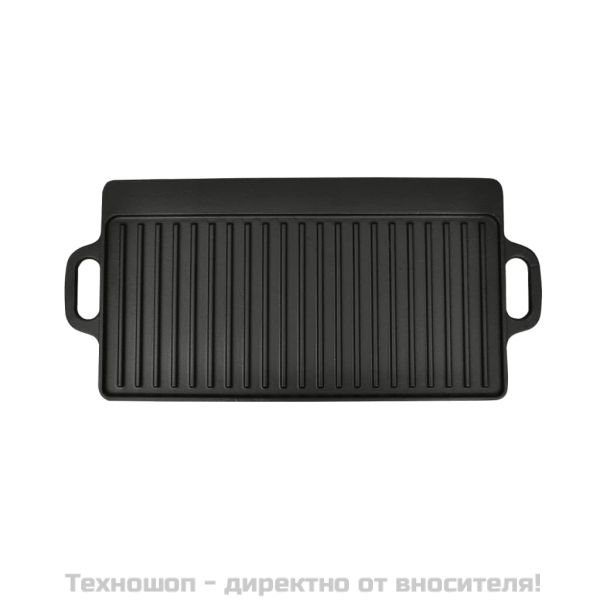 Чугунени плочи за печене с две лица, 38x23 см - 2 бр