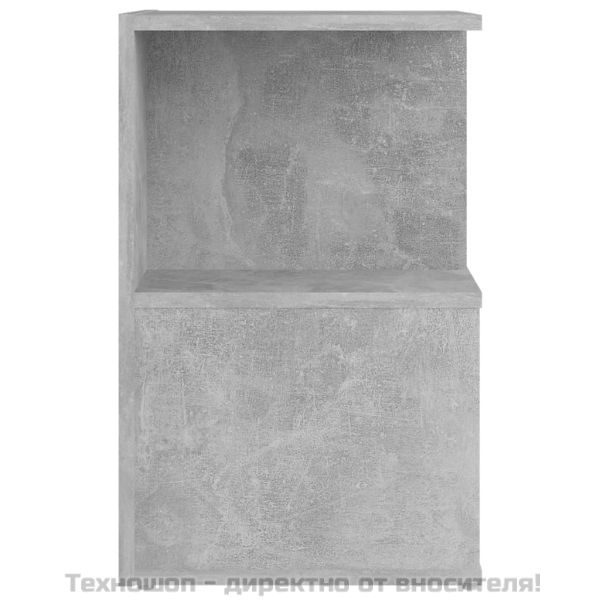 Нощни шкафчета, 2 бр, бетонно сив, 35x35x55 см, инженерно дърво