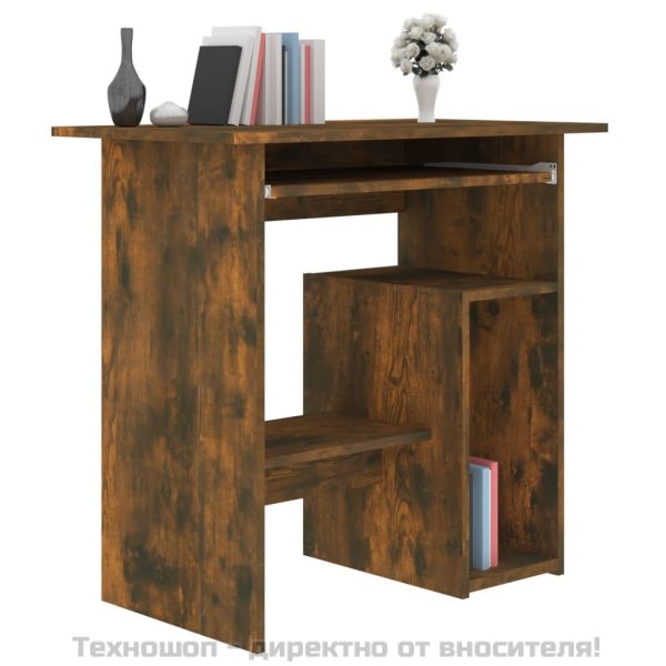 Бюро, опушен дъб, 80x45x74 см, инженерно дърво